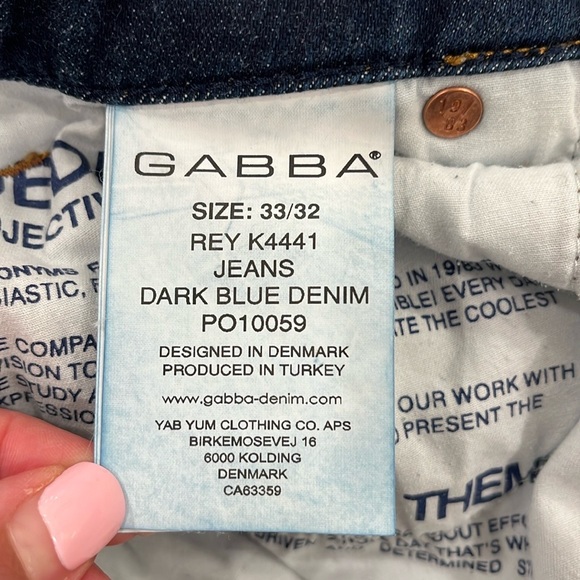 GABBA Rey Slim Fit Dark Denim Jeans - Picture 13 of 16
